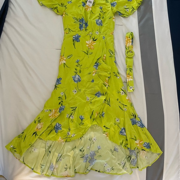 French Connection Francis draped hi-low maxi dress, size 4, NWT - Picture 2 of 4